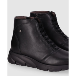 Botines de Piel - Negro - Tacón: 3 cm