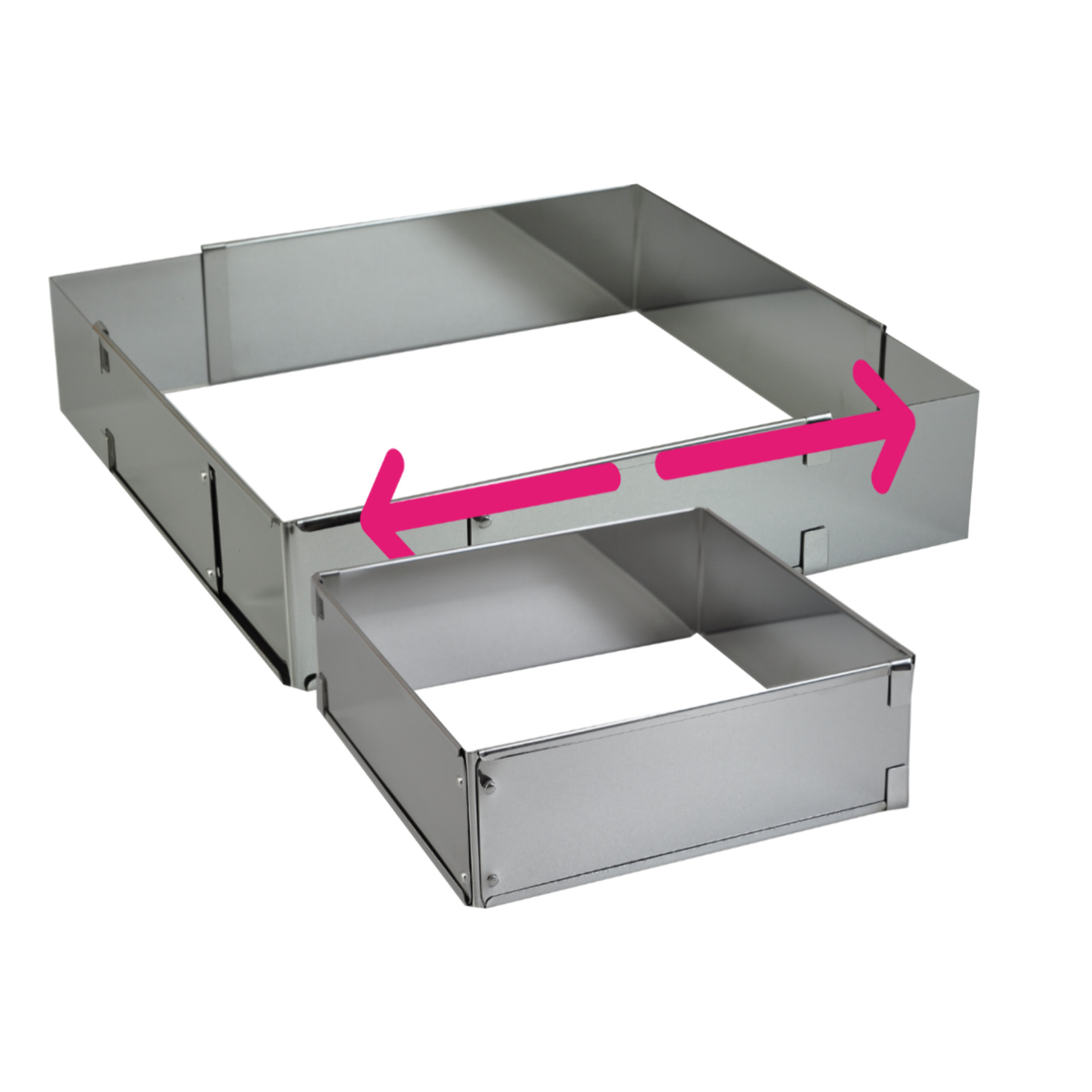 Cercle à gâteau et pâtisserie en carré extensible