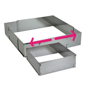 Cercle à gâteau et pâtisserie en carré extensible