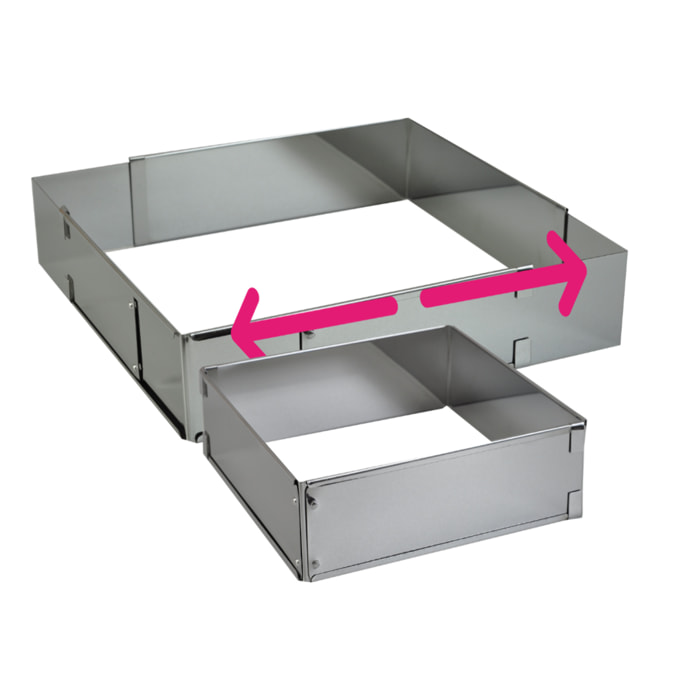 Cercle à gâteau et pâtisserie en carré extensible