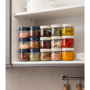 Lot de 3 boîtes hermétiques 30cl en verre et plastique vert