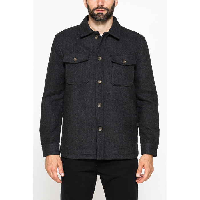 GIACCA CAMICIA IN TESSUTO PESANTE SFODERATO