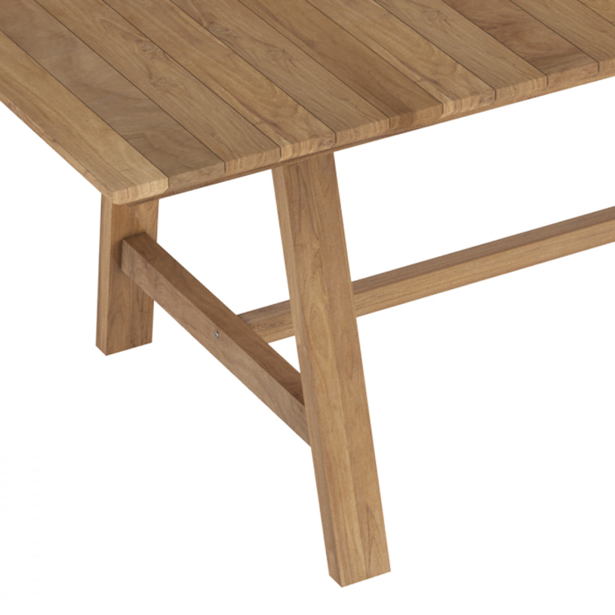 Table de jardin 240 cm en bois de teck massif - Budi