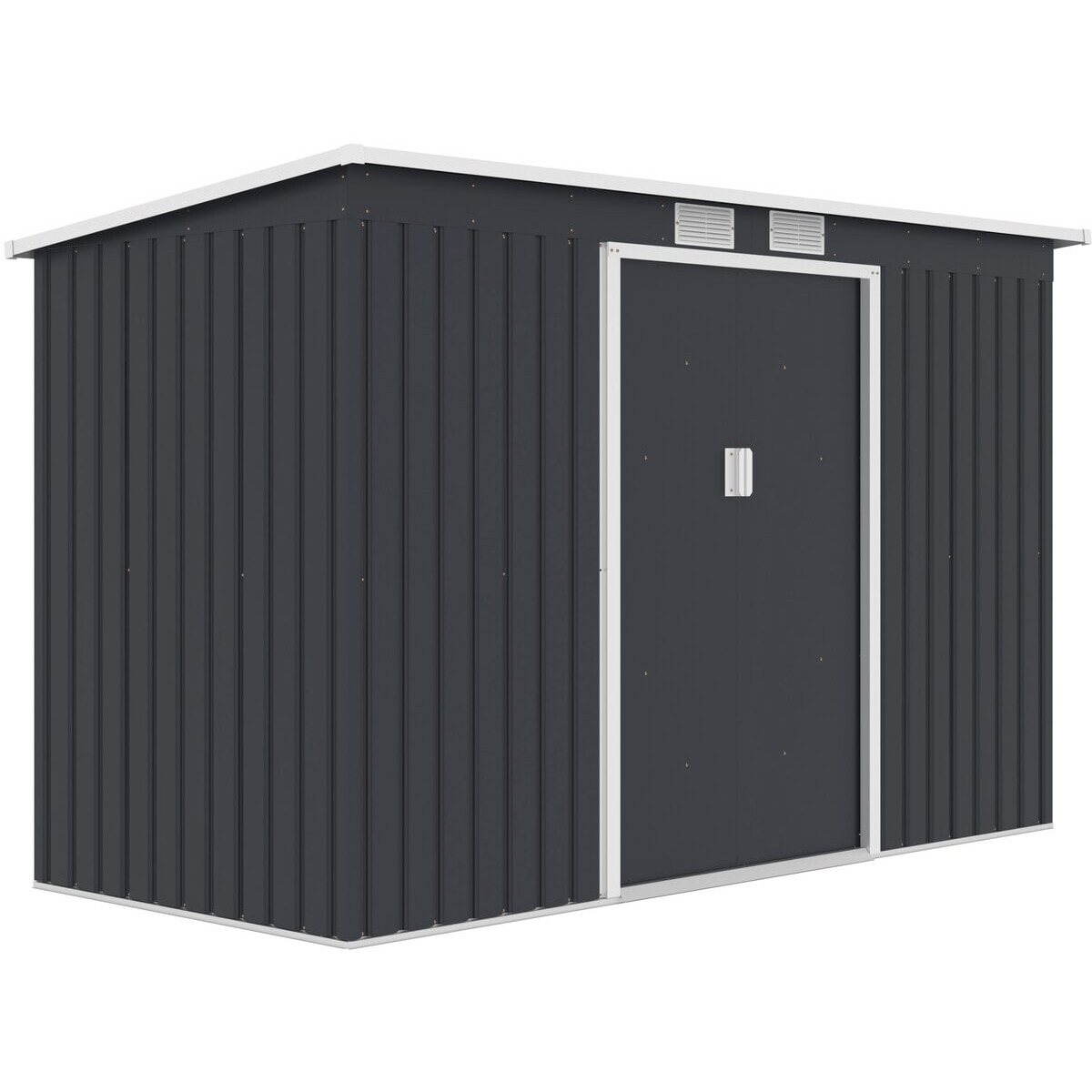 Abri de jardin en métal avec toit monopente "Orlando" - 3,64 m² - Gris