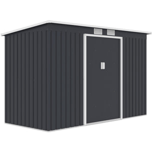 Abri de jardin en métal avec toit monopente "Orlando" - 3,64 m² - Gris