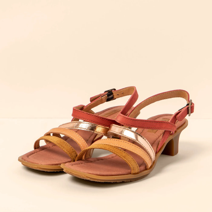Sandalias N5993 MULTI LEATHER MULTI FRAMBUESA/IGUSA color Multi frambuesa