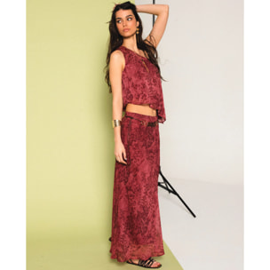 Falda larga estampada