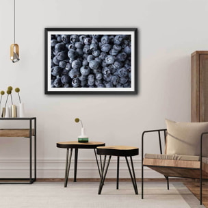 Affiche cuisine cure de cassis Affiche + cadre en bois - Noir