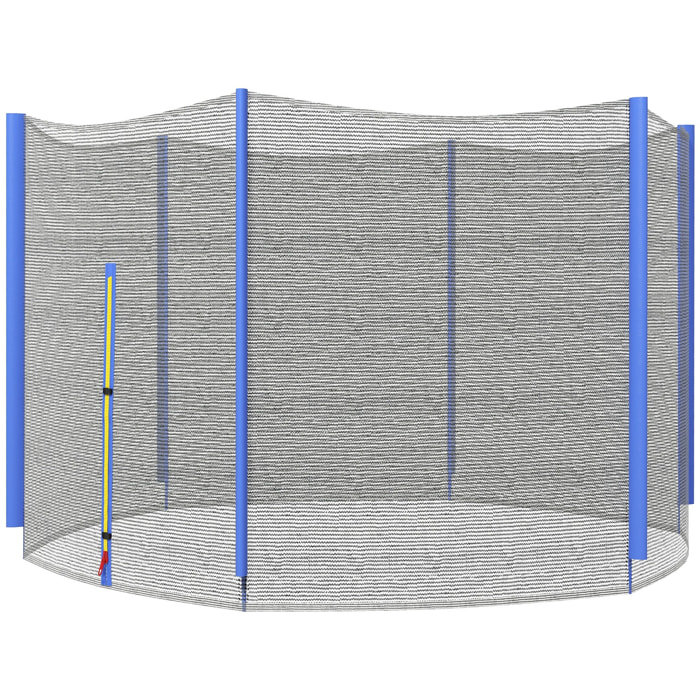 Red de Seguridad para Cama Elástica Ø305 cm Red de Trampolín Redondo para Exterior Protectora para Cama Elástica de 6 Postes Rectos Azul