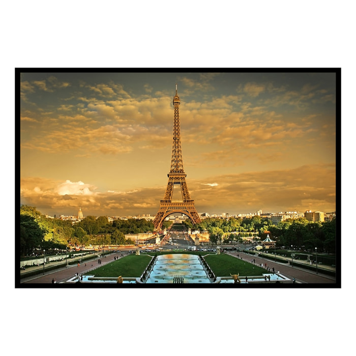 Affiche encadrée tour Eiffel Paris Affiche + cadre en métal - Noir
