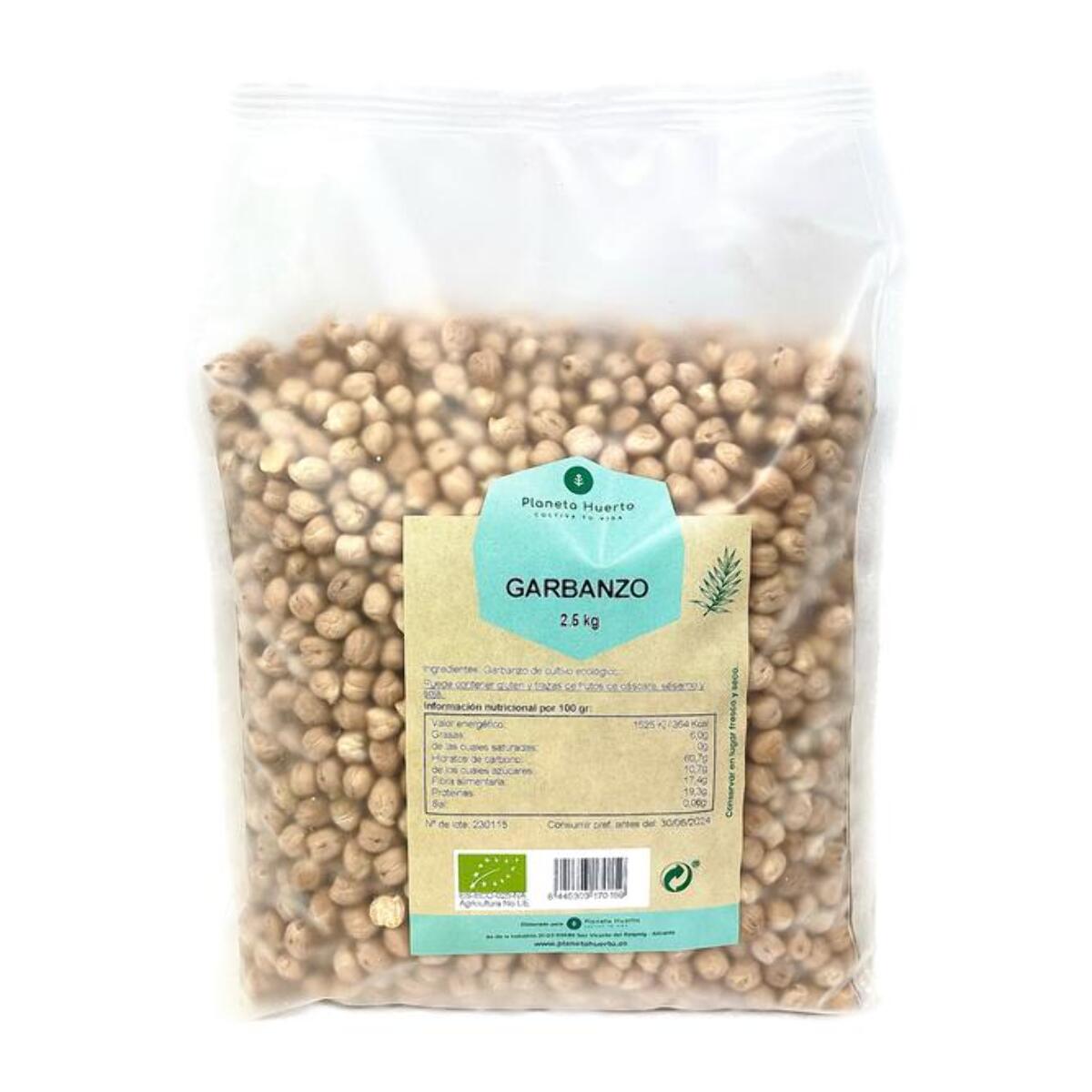 PLANETA HUERTO | Garbanzo 7-8mm ECO 2,5 kg - Legumbre Ecológica Rica en Nutrientes y Fibra