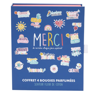 Bougie Parfumee X4 Coffret Merci