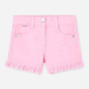 Short elÃ¡stico liso de color rosa, Short, niÃ±a