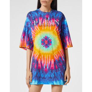 PHILIPP PLEIN T-Shirt Dress Short TIE DYE