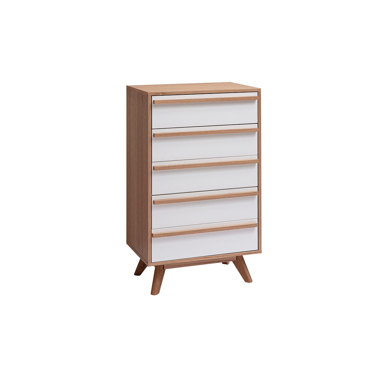 Commode chiffonnier - semainier scandinave 5 tiroirs L60 cm HELIA