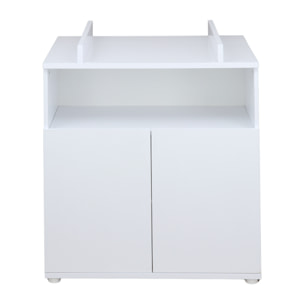 Commode à langer bébé 2 portes blanc ultra
