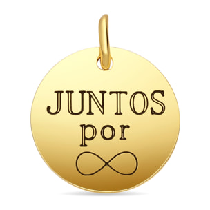 Medalla de 16mm acabado oro amarillo 18k - Grb. E9