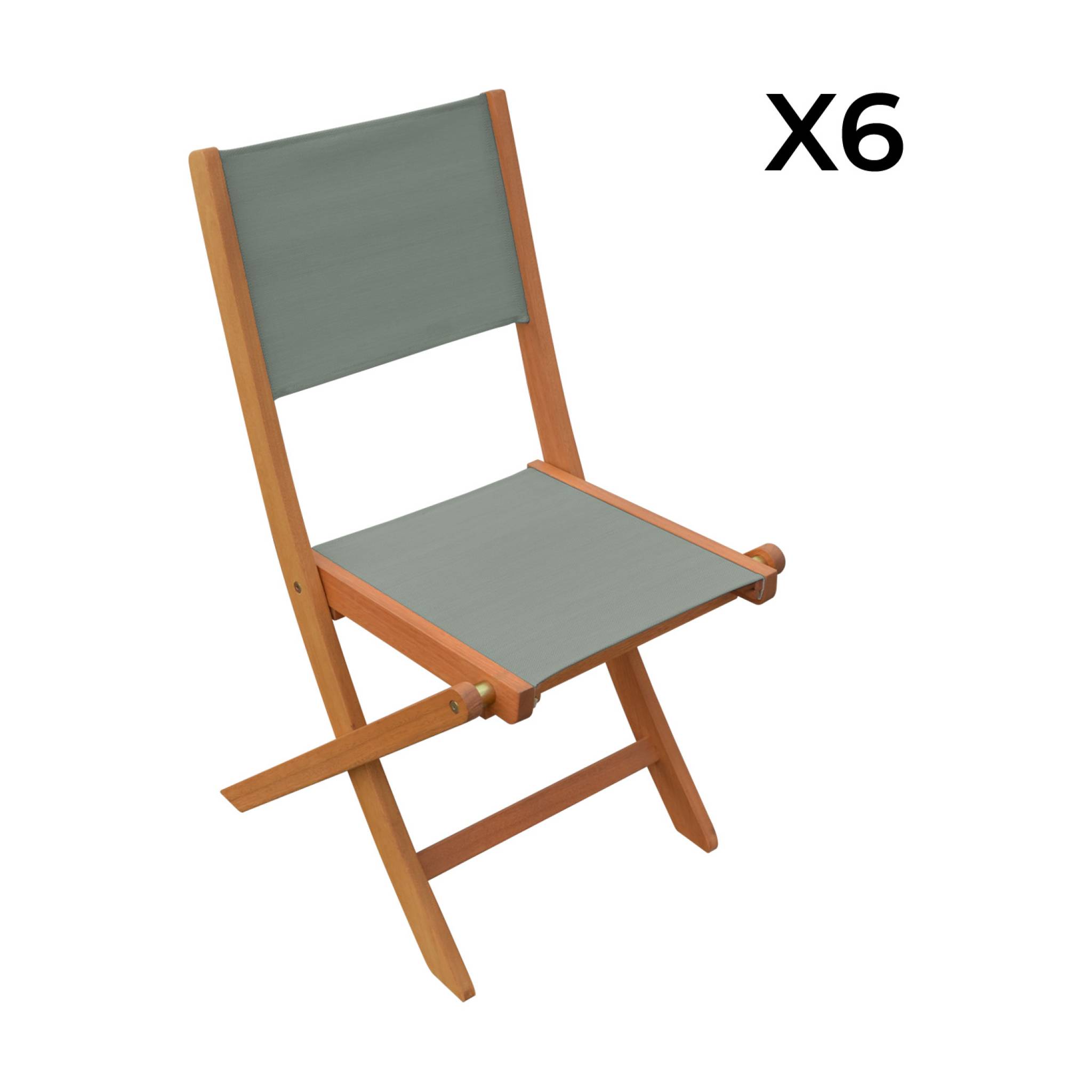 Table de jardin extensible bois d'eucalyptus + 6 assises ARBO + ALMERIA