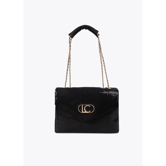 Borsa a patta con paillettes