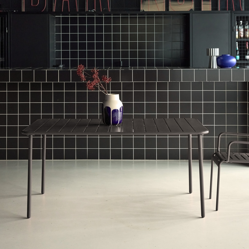 Table de jardin métal 6-8 places. anthracite. Amelia. 160x90xH72.5cm