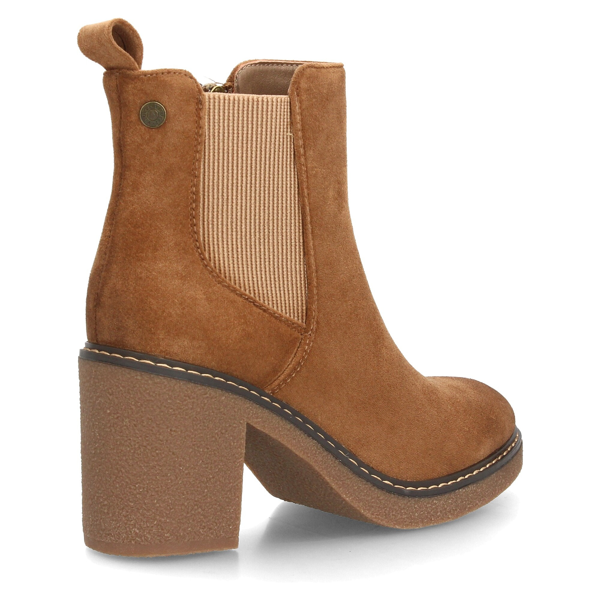 Botines Chelsea Mujer Negros con Plataforma y Tacón Ancho