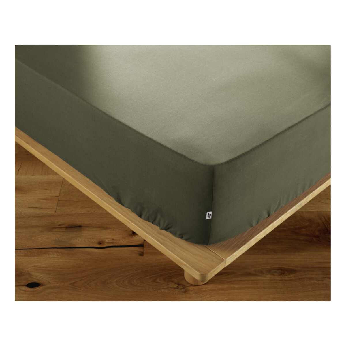 Drap housse 180 x 200 cm en coton avec bonnet H. 30 cm - AMBRE