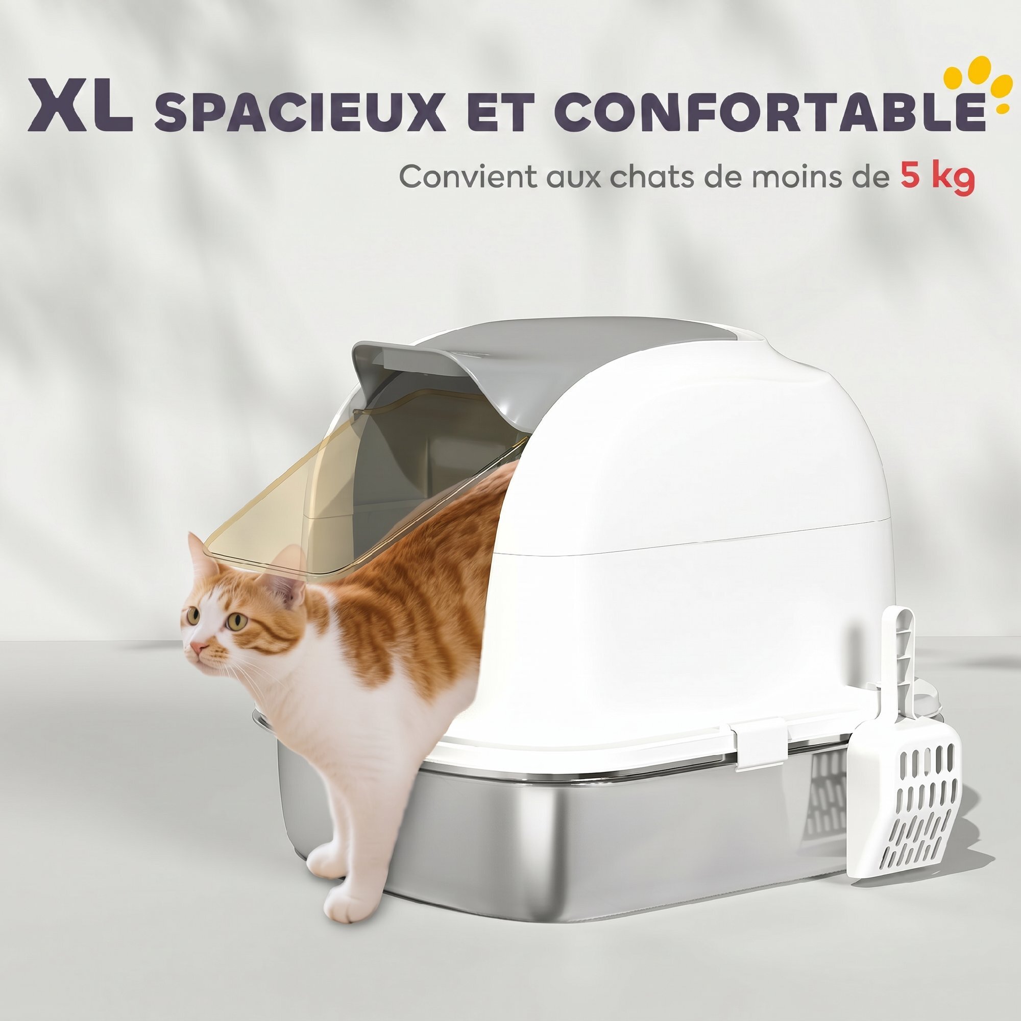 Maison de toilette fermée bac acier inox filtre désodorisant pelle