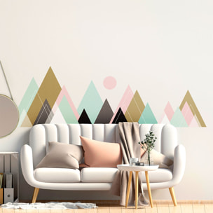 Stickers muraux - Décoration chambre salon - Autocollant Sticker mural géant montagnes scandinaves ARDENNA