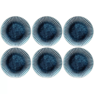 Assiettes Mustique Rim 21cm set de 6 Kare Design