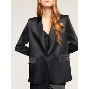 Motivi - Giacca blazer in raso - Nero