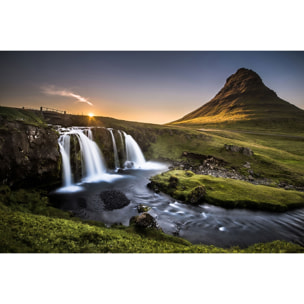 Tableau cascade o - kirkjufell islande Toile imprimée