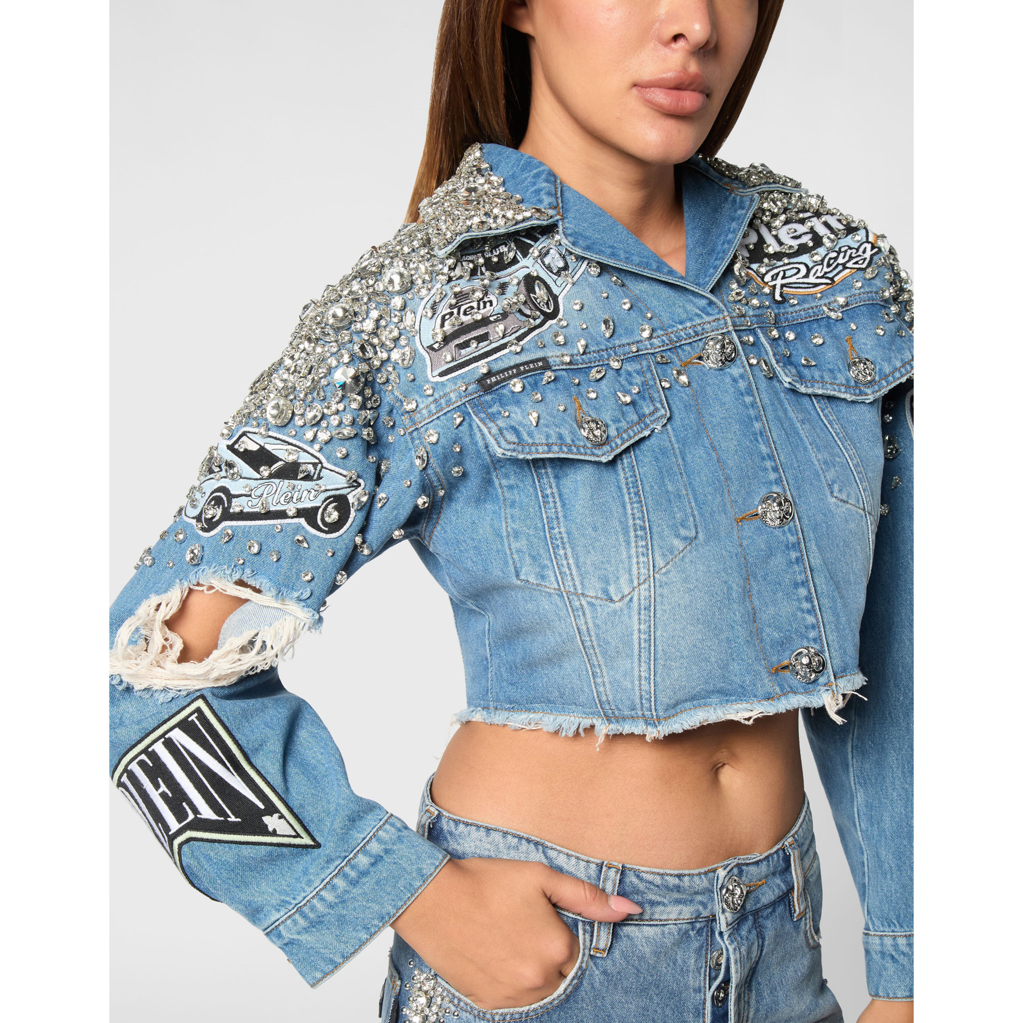 PHILIPP PLEIN Denim Jacket RACING