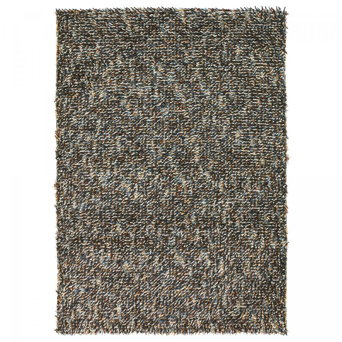 Tapis shaggy tissé en laine motif faux uni HAJO