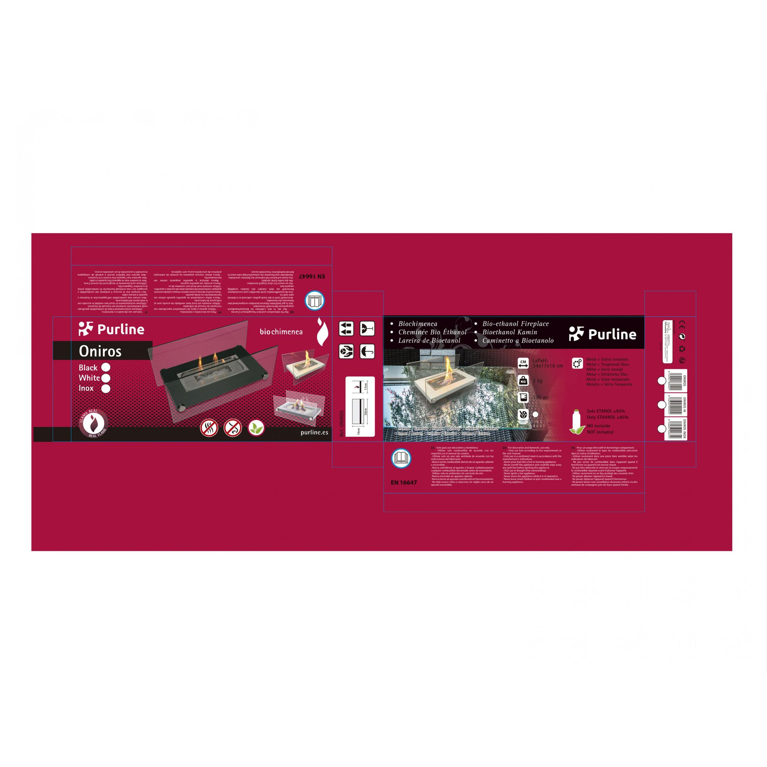 Cheminée éthanol de table en acier inoxydable