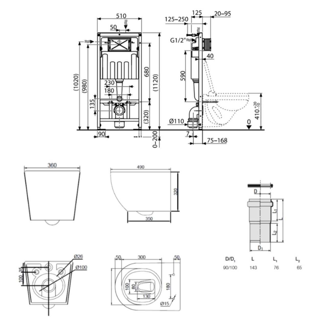 Pack WC bâti-support + WC suspendu sans bride Ceramia PixL avec abattant SoftClose + plaque (STCEPXBMT02-FR)