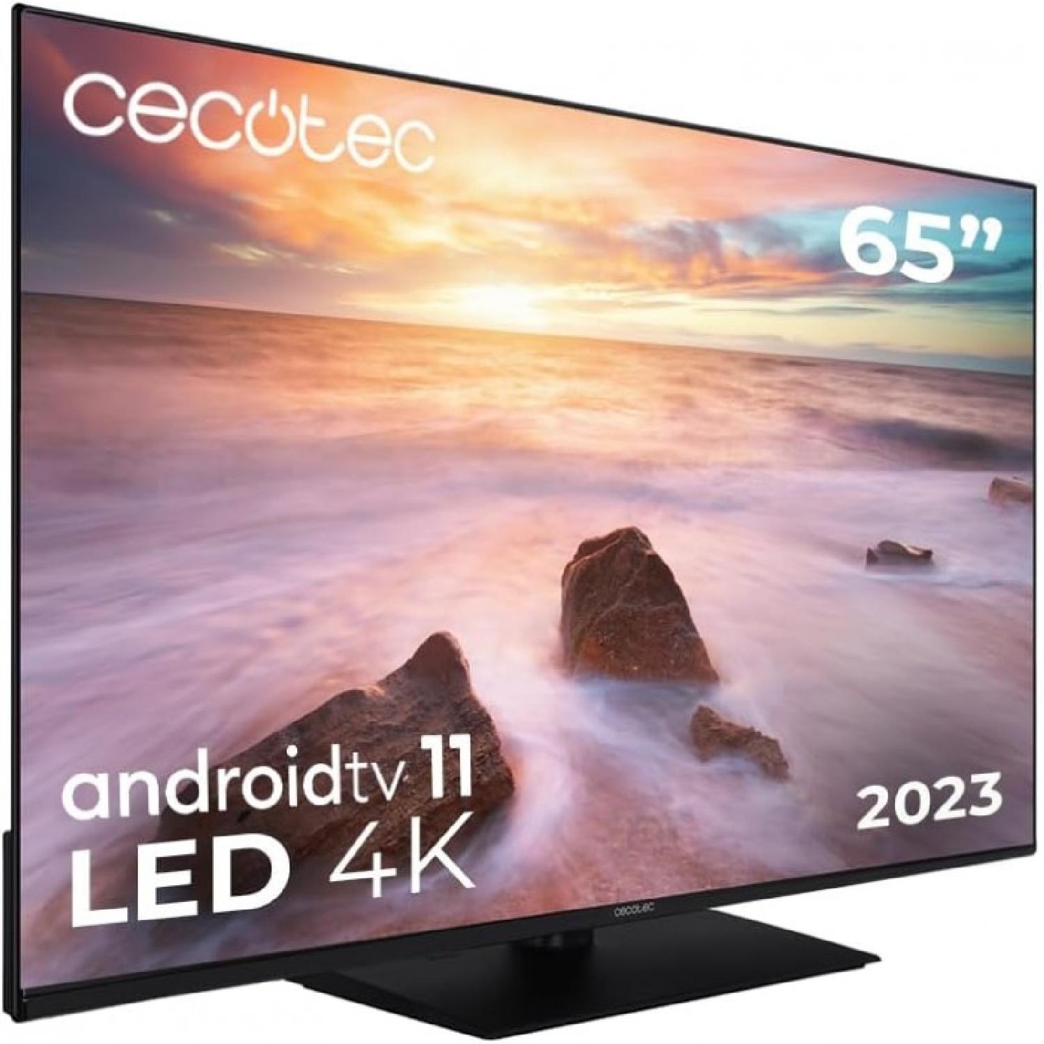 Cecotec TV LED 65'' Smart TV A2 Series ALU20065ZS. 4K UHD, Android 11, Frameless,