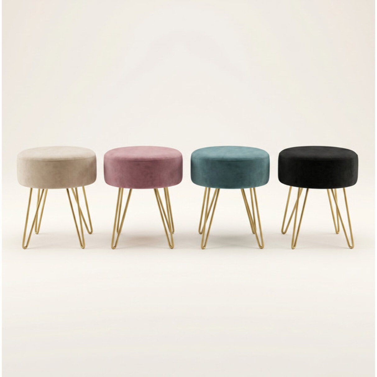 Panca Imbottita in Velluto con Gambe Dorate, Seduta Elegante dal Design Moderno per Camera da Letto, Ingresso, Soggiorno e Fondo Letto