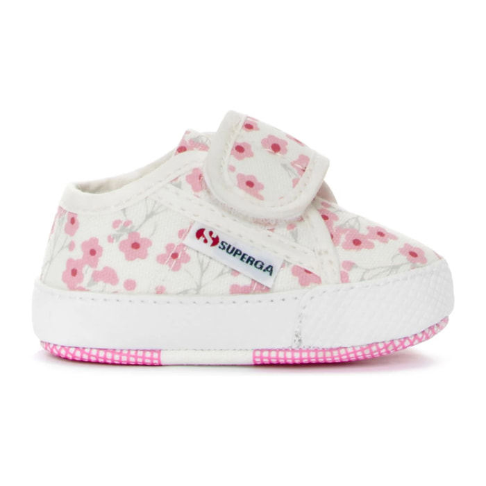 Sneakers Superga Bambina Bianco 4006 BABY STRAP CHERRY FLOWERS