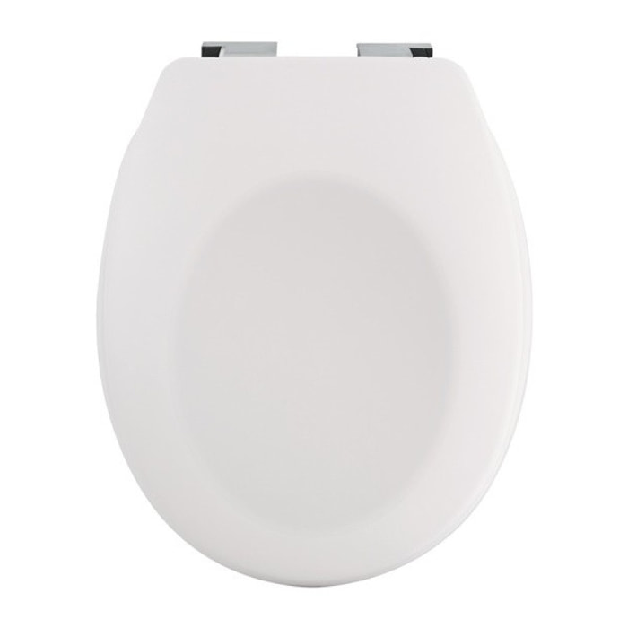 Abattant wc Thermo dur avec frein de chute NEELA Blanc mat - Charnières ABS Chromé Spirella