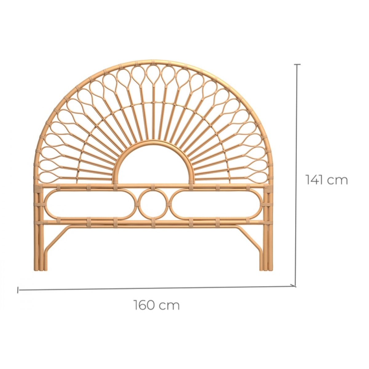 Tête de lit 160 cm en rotin  - Bahia