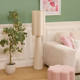 Lampadaire Blanca beige lin H124cm