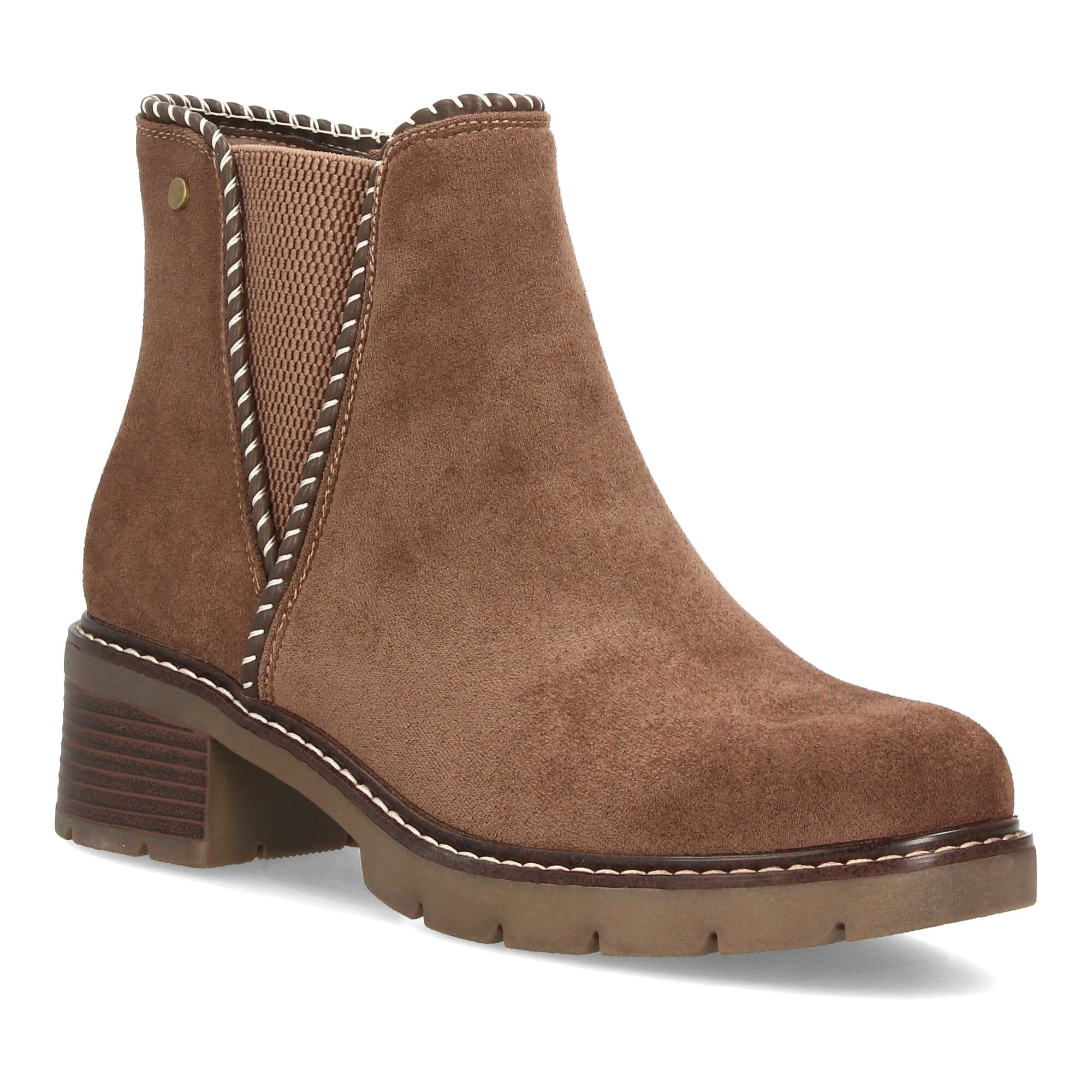 Botines casual con ribete trenzado para mujer