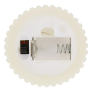 Bougie LED Fancy ronde H.9cm beige