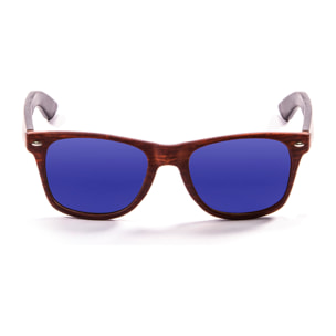 Gafas de sol PALO ALTO NOB HILL - Marrón / Revo azul y patilla marrón bambú