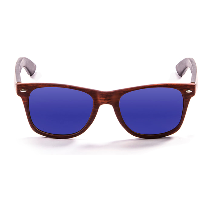 Gafas de sol PALO ALTO NOB HILL - Marrón / Revo azul y patilla marrón bambú