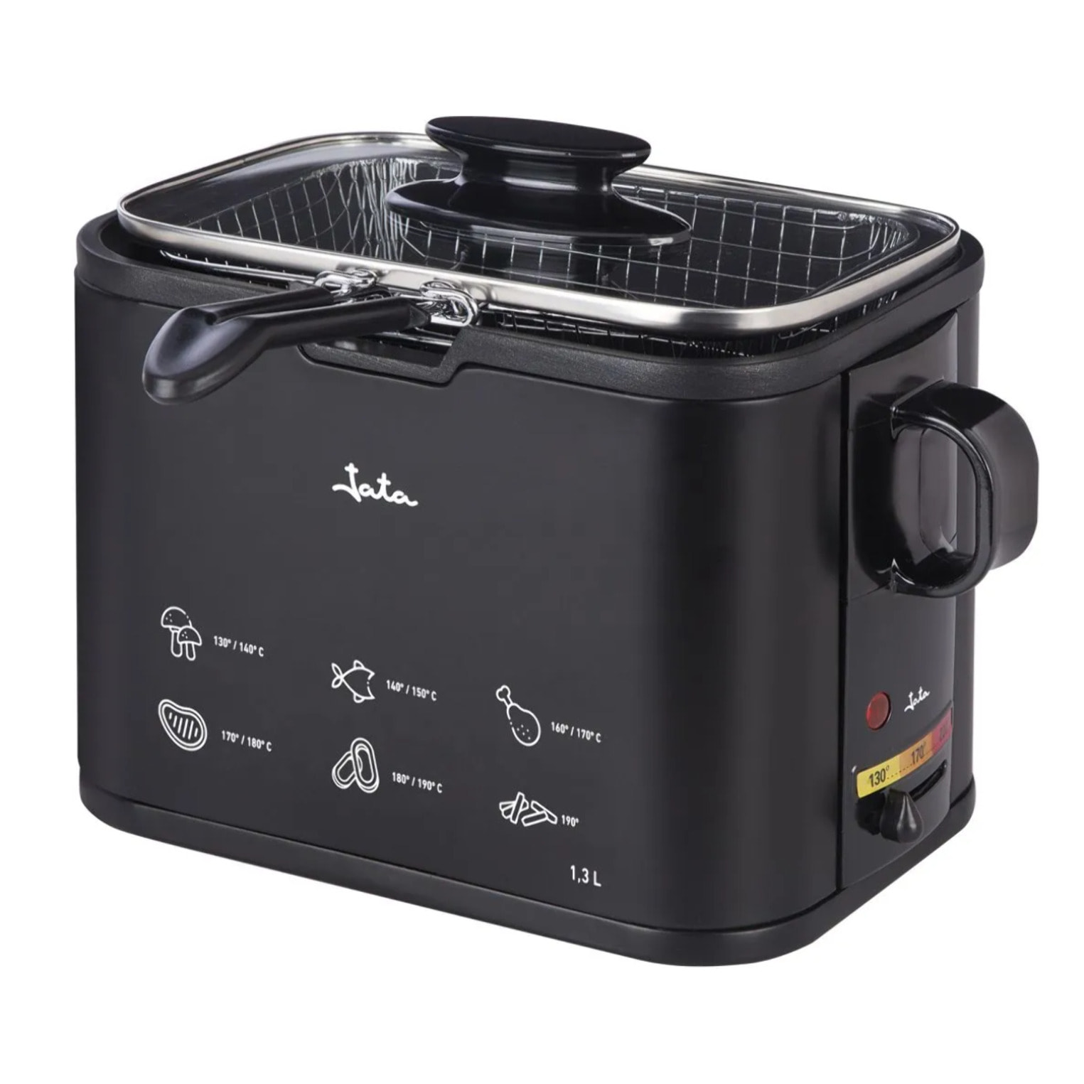 Freidora aceite JATA FR5600 de 1,3 litros. Temperatura regulable. Cuba antiadherente. Fácil limpieza