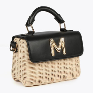 Borsa minaudiere rattan