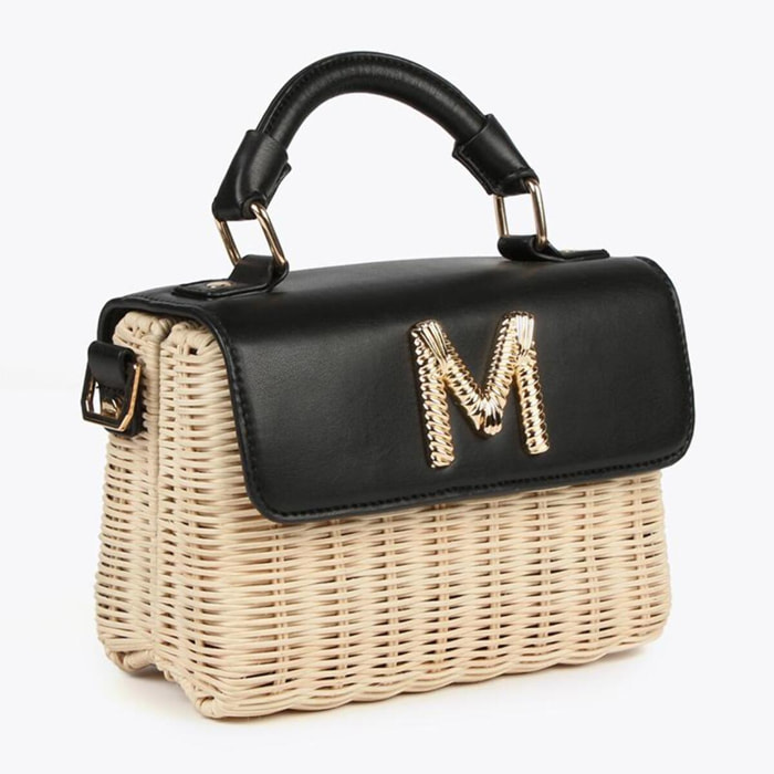 Borsa minaudiere rattan