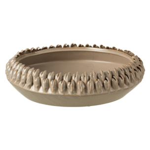 J-Line plat Ibiza - céramique - gris - large - Ø 36.5 cm