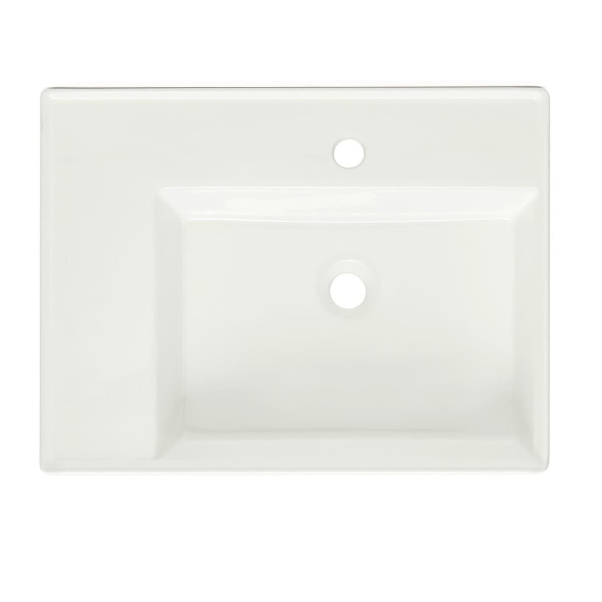 Lavabo SAT Cube Way 60x46 cm avec trou pour robinet au centre (SATCW6046L)